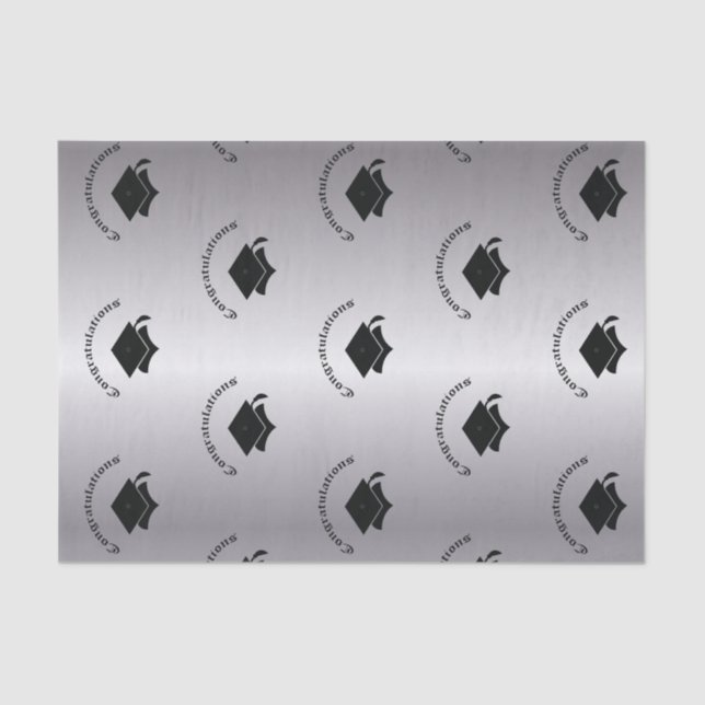 Congrats no lenço de papel da prata da graduação (Frente )