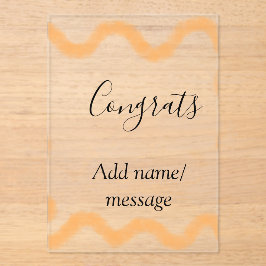 Congrats orange spiral Spanish border boho retro n