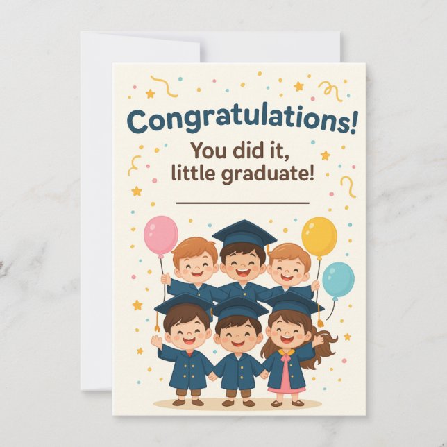 Congratulations Little Graduate Card  (Frente)