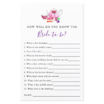 Conheça a noiva Chá de panela Game Tea Party Purpl