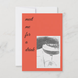 Conheça-Me Para Obter Um Cartão De Saudação Drink