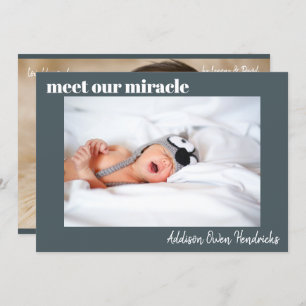 Conheça nosso milagre  Anúncio de nascimento do Ba