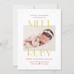 Conheça o anúncio de nascimento do bebê a cores ed