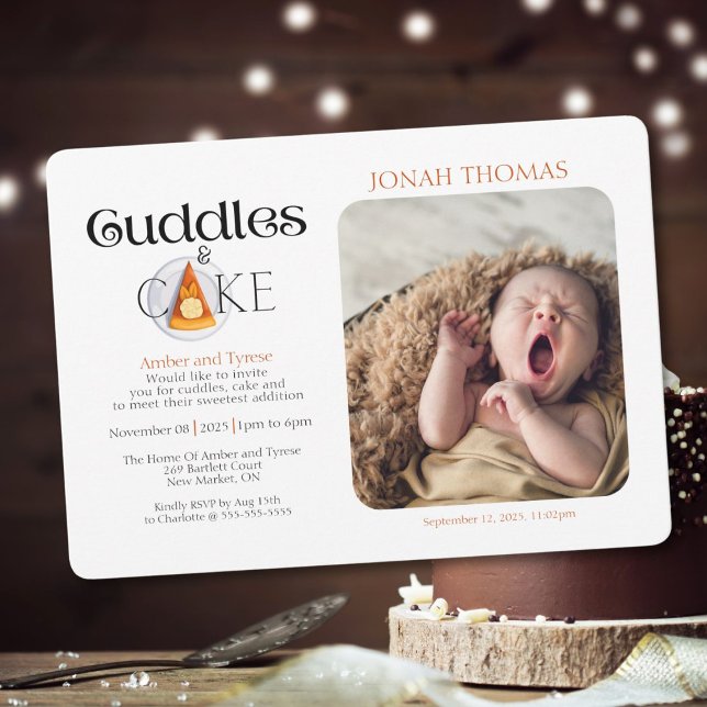 Conheça O Bebê: Doces Cudles E Convite Para Bolo (Cuddles and cake invitation to meet baby and share sweetness!)
