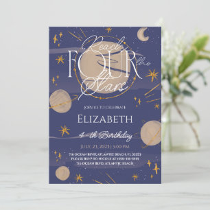 Conheça Quatro Estrelas no Convite de Aniversário