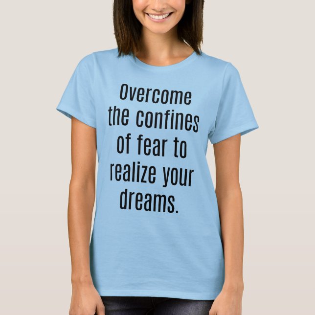 Conheça seus sonhos Camisa Básica das Mulheres (Frente)