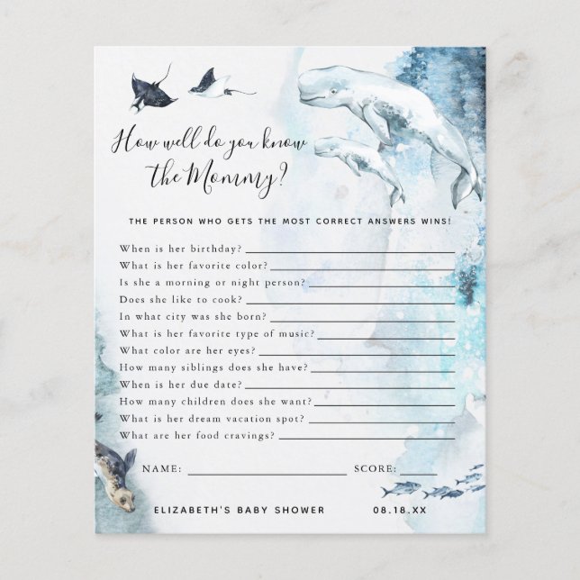 Conhece A Mamãe | Jogo Chá de fraldas (Frente)