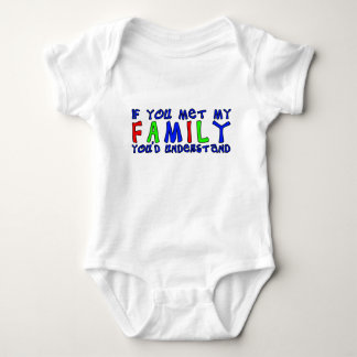 Conheci Minha Família Camiseta de Bebê Divertida H