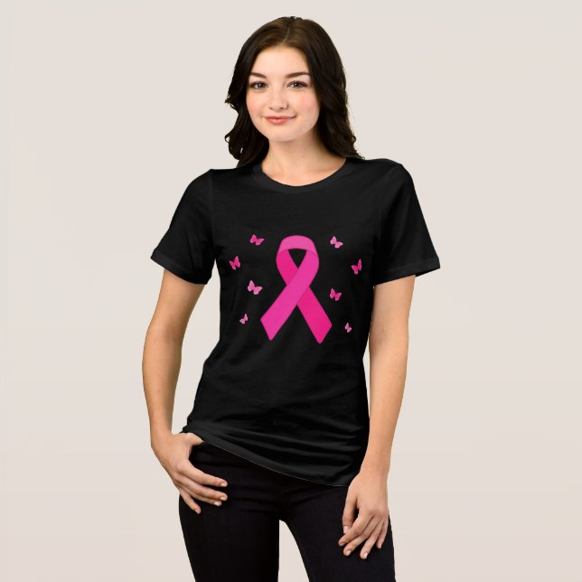 "conhecimento do cancer da mama 2024 T-Shirt" (Frente Completa)