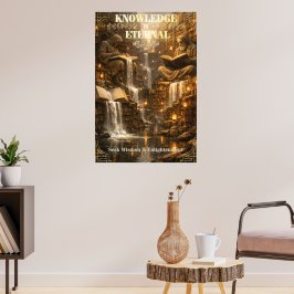 Conhecimento é Eterno – Poster da Biblioteca da Sa