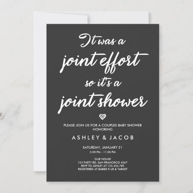 Conjunta de Chá de Chá de fraldas de convite de ca (Frente)