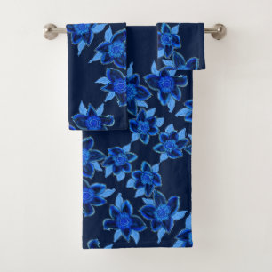 Conjunto Azul Profundo de Toalhas
