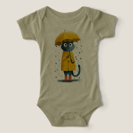 Conjunto Bodysuit de Gato de Desenho Animado Encan