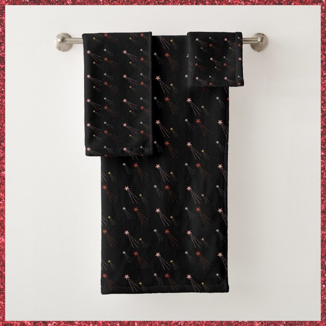 Conjunto bonito de toalhas de banho de noites estr (Bookmark my store! https://www.zazzle.com/store/capricepetit)
