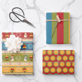 Conjunto Colorido de Papel de Mola de Natal Snowma