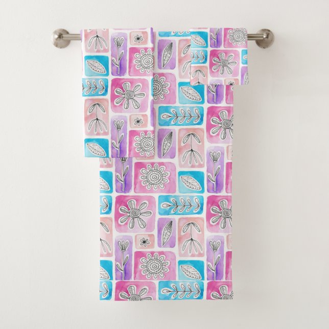 Conjunto Colorido de Toalhas de Banho (Insitu)