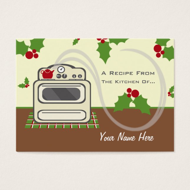 Conjunto De 100 Cartões De Receita De Natal - Cozi (Frente)