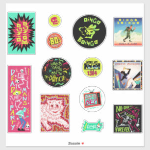 Conjunto de 12 adesivos Oingo Boingo