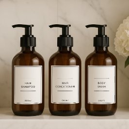 Conjunto de 12 etiquetas de casa de banho à prova 