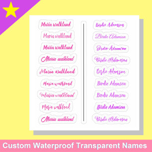 (Conjunto de 18) Adesivos Simples Transparentes co
