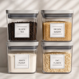 Conjunto de 25 etiquetas de cozinha personalizadas