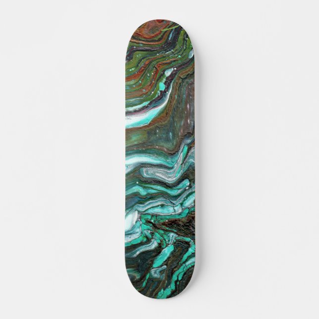 Conjunto de 2 decks de skate abstratos Flowing Gre (Frente)