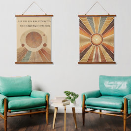 Conjunto de 2 Tapestrias de Parede de Madeira Geom