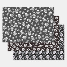 Conjunto de 3 Caveira e Espinhas Brancas