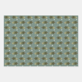 Conjunto de 3 Folhas de Papel de Moldagem de Flore