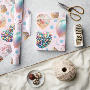 Conjunto de 3 folhas planas de papel de embrulho