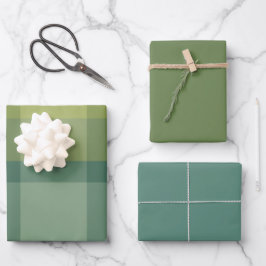 Conjunto de 3 folhas planas de papel de embrulho B