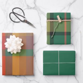 Conjunto de 3 folhas planas de papel de embrulho c