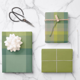 Conjunto de 3 folhas planas de papel de embrulho d