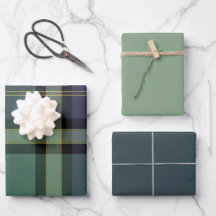 Conjunto de 3 folhas planas de papel de embrulho J