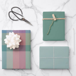 Conjunto de 3 folhas planas de papel de embrulho J
