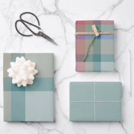 Conjunto de 3 folhas planas de papel de embrulho J