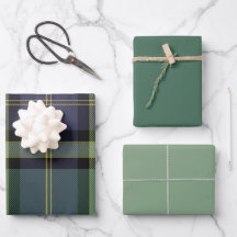Conjunto de 3 folhas planas de papel de embrulho J