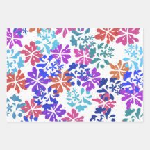 Conjunto de 3 folhas planas de papel de embrulho m
