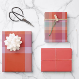 Conjunto de 3 folhas planas de papel para embrulha