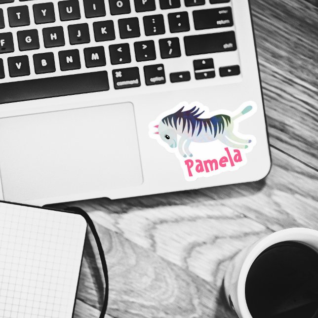 Conjunto de 4 pequenos adesivos Zebra com nome per (Criador carregado)