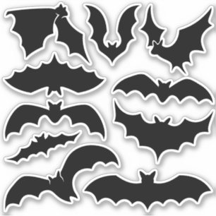 Conjunto de Adesivos Bat Silhouettes