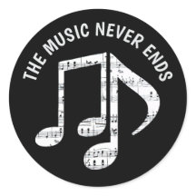 Conjunto de Adesivos Black Music Notes