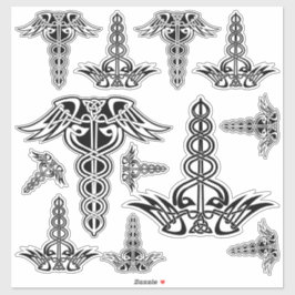 Conjunto de Adesivos Celtic Knot Caduceus