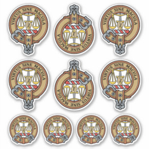 Conjunto de Adesivos Clan Russell Crest