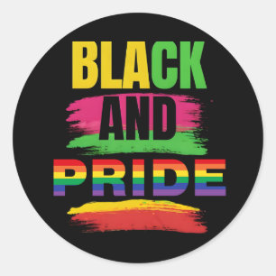 Conjunto de adesivos coloridos preto e orgulho