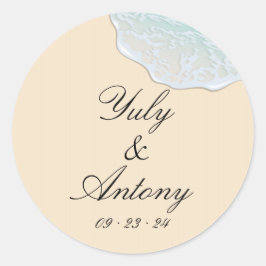 Conjunto de Adesivos Costeiros Modernos de Casamen