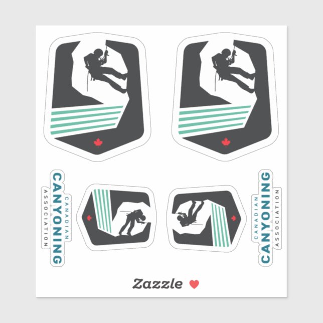 Conjunto de Adesivos da Associação Canadense de Ca (Folha)