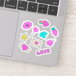 Conjunto de adesivos de amor maravilhoso