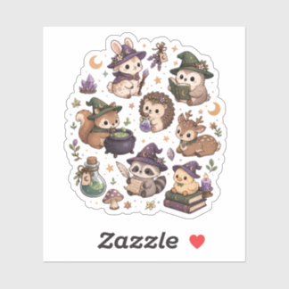 Conjunto de Adesivos de Animais Mágicos da Florest