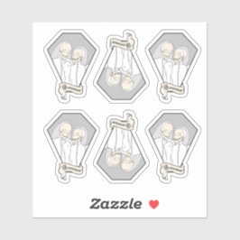 Conjunto de adesivos de bordas de esqueleto